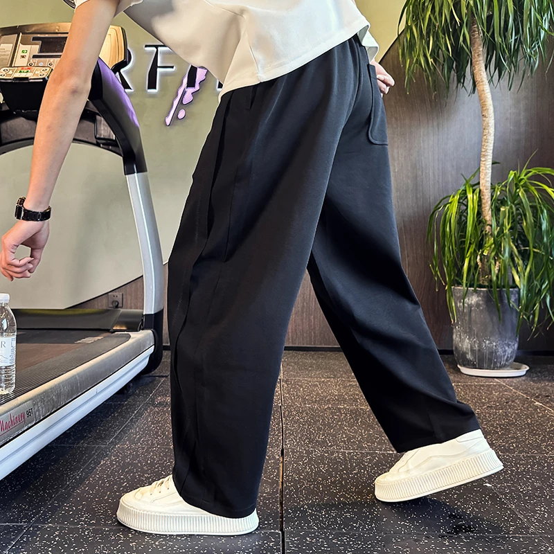 网红弯刀卫裤男士春秋款2025新款爆款直筒宽松运动男装休闲长裤子