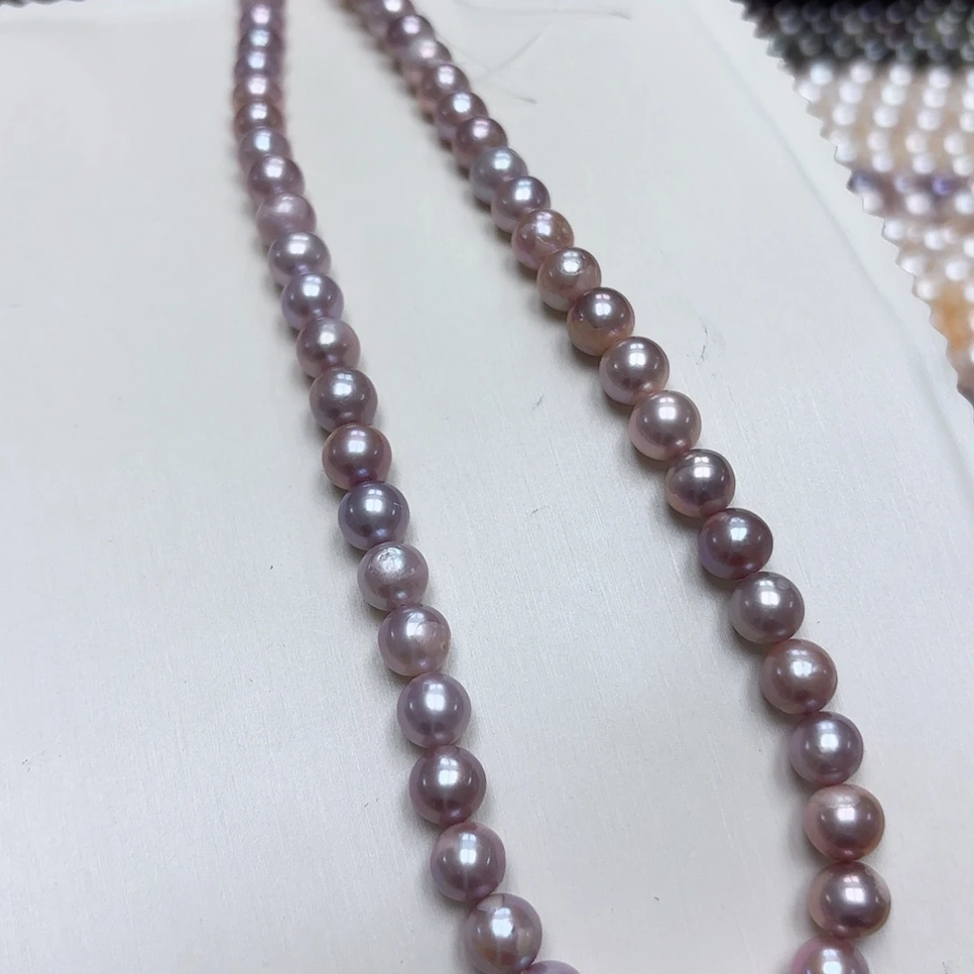 淡水珍珠未镶嵌颈饰7-9内淡水ak 有斑