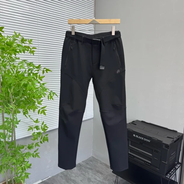 户外软壳防水休闲裤秋季新款男士百搭防风冲锋裤登山修身小脚长裤