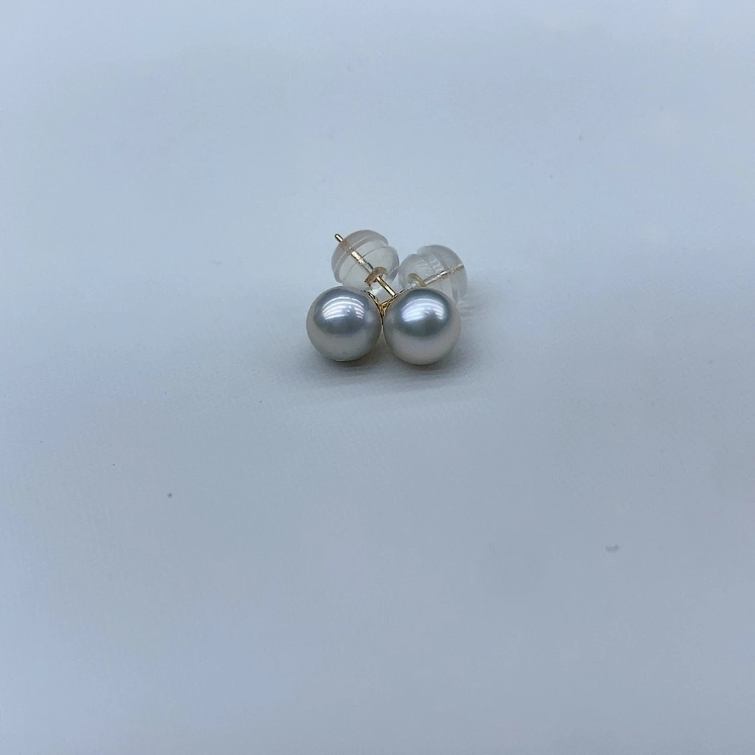 海水珍珠耳饰18K金镶嵌