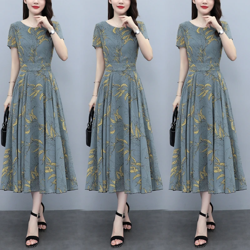 DA#7878 夏季新款雪纺连衣裙长裙