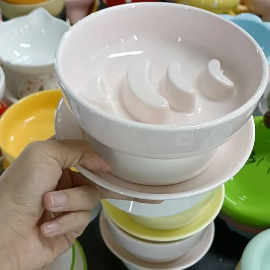 【喵爷专享】陶瓷福利-微瑕高脚慢食粉1套