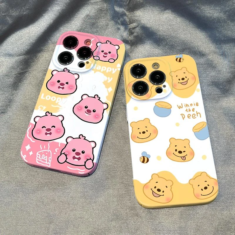 菲林软壳防摔维尼蜂蜜适用苹果16华为oppo小米15vivox200pro1加