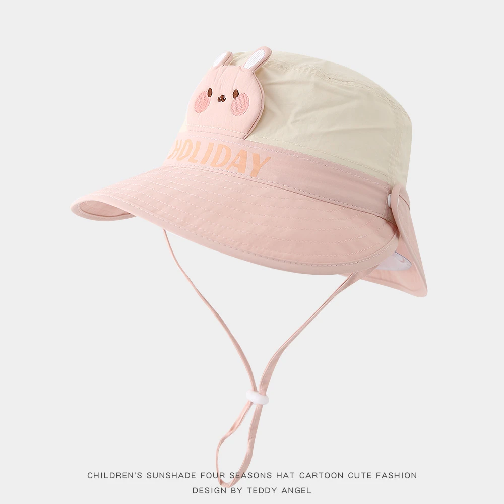 儿童防晒遮阳帽宝宝夏季薄款太阳帽男女童透气春秋渔夫帽网格盆帽