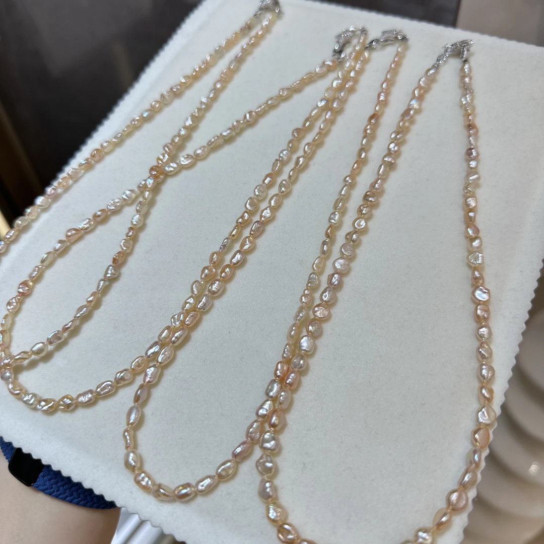 【罗伊伊珍珠】S925银淡水珍珠keshi珍珠项链[多样性发一] S1402