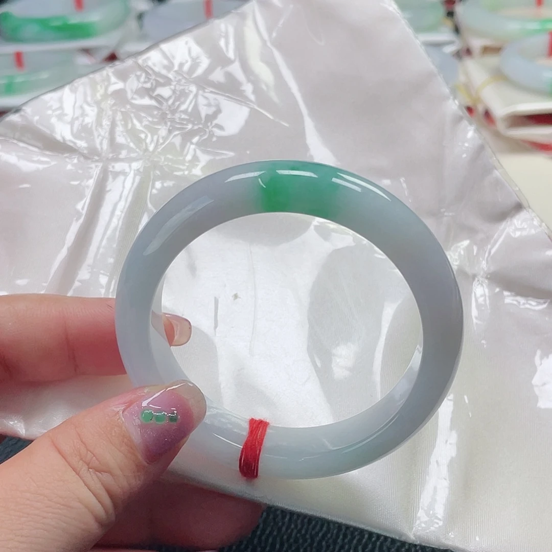 未镶嵌手镯翡翠缅甸翡翠手镯53圈