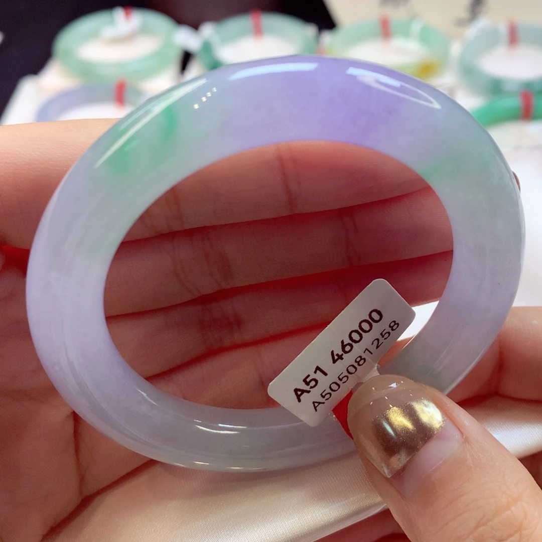 翡翠手镯未镶嵌104号圆条77