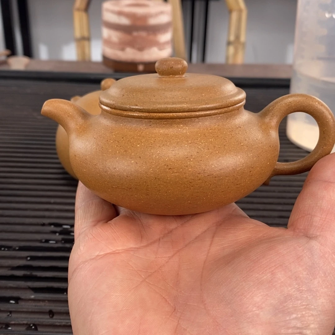 紫砂茶壶黄金段仿古容量200毫升