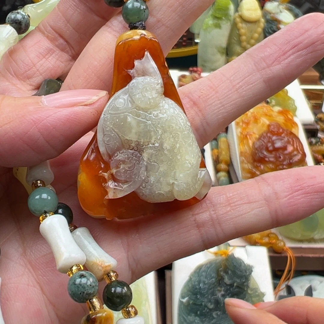岫玉未镶嵌挂件挂件