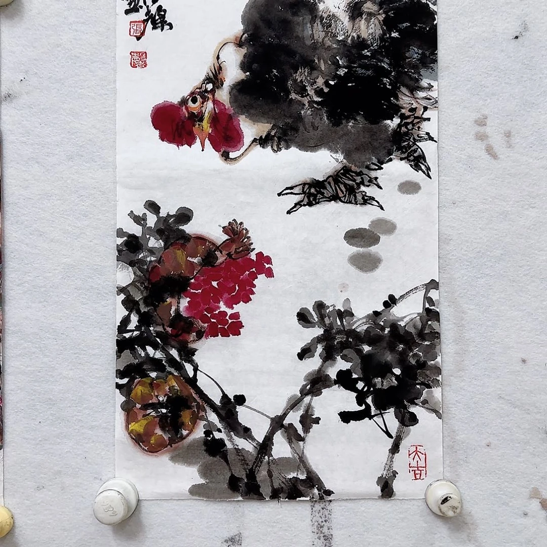 国画国画宣纸作品