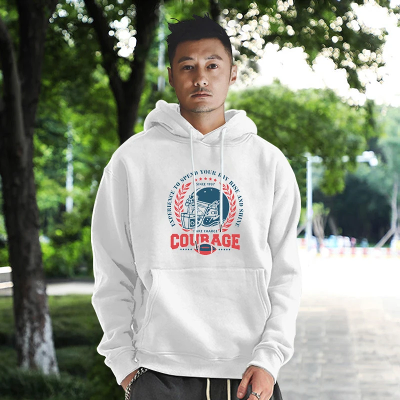 特大码300斤秋冬季新款潮牌连帽卫衣男加绒加厚百搭宽松上衣外套