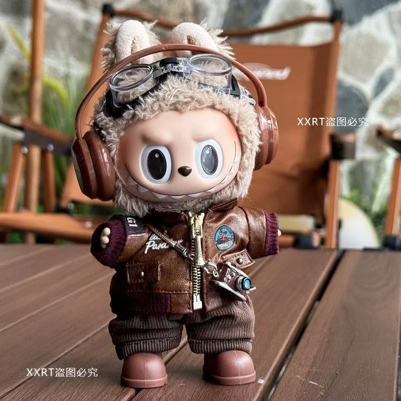 拉布布娃娃复古衣服labubu娃衣一二三代搪胶公仔坐坐派对lv潮牌