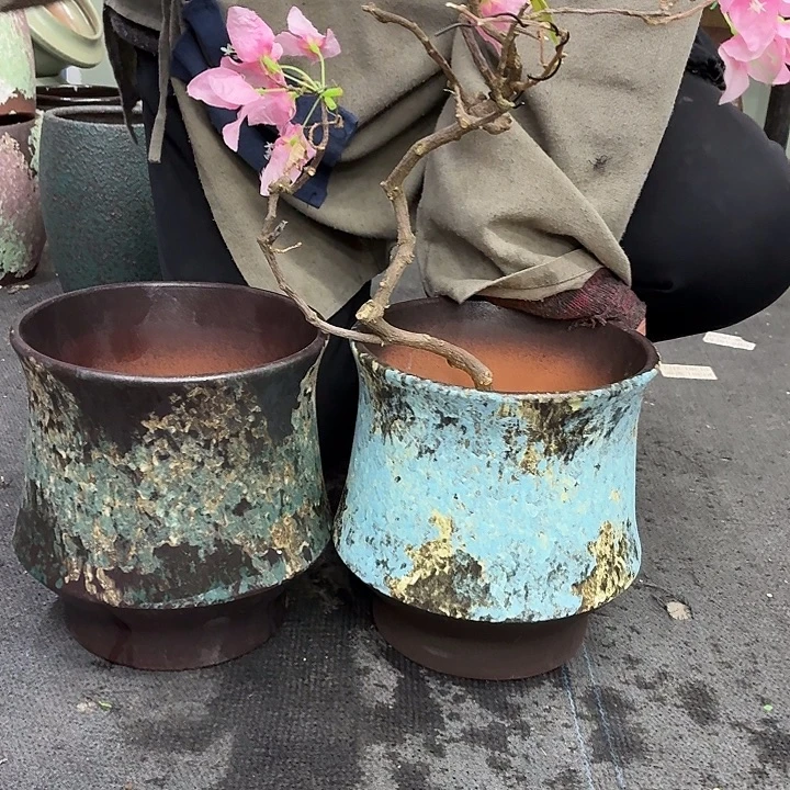 19×21 -粗陶花盆有孔-买买买