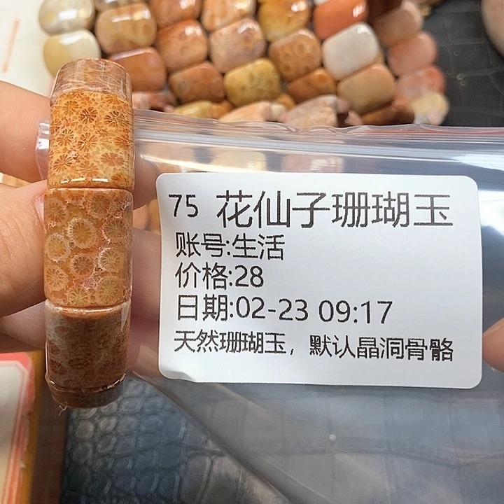 硅化珊瑚（珊瑚玉）手镯未镶嵌生*75