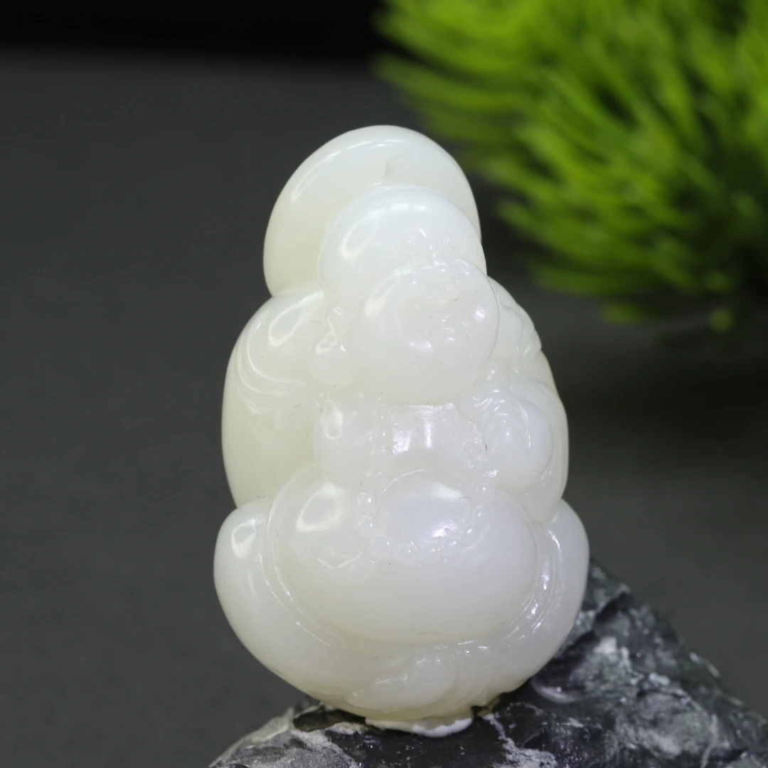 8和田玉且末糖白佛公/900537保利厦门拍卖