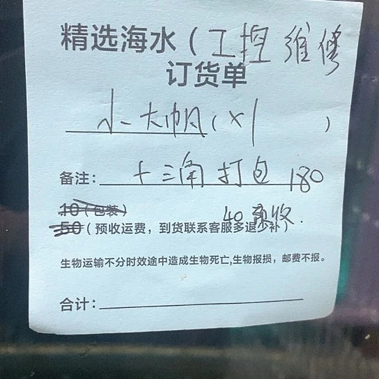 海水鱼大帆➕三角吊打包180 运费40 多退少补