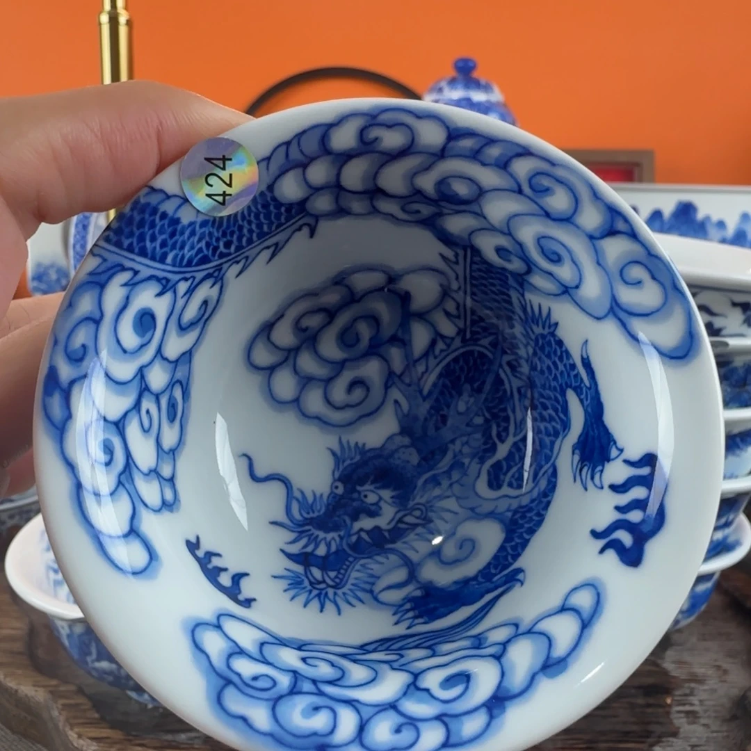 瓷片景德镇手绘青花瓷器424