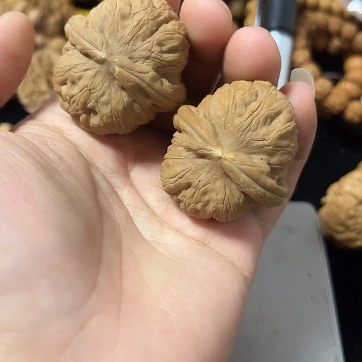 把件文玩核桃边40肚43左右瑕疵元宝，编号0026