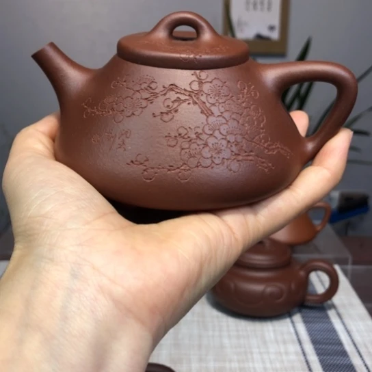 紫砂茶壶底槽清石瓢220c c