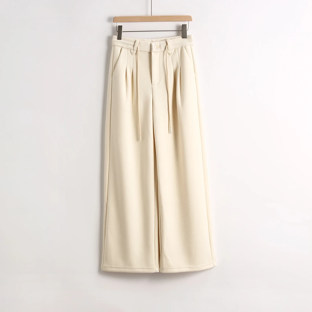 懒猫nono│Saynono 轻氧＿高腰垂感加厚毛呢轻奢直筒裤 /FYJD60908