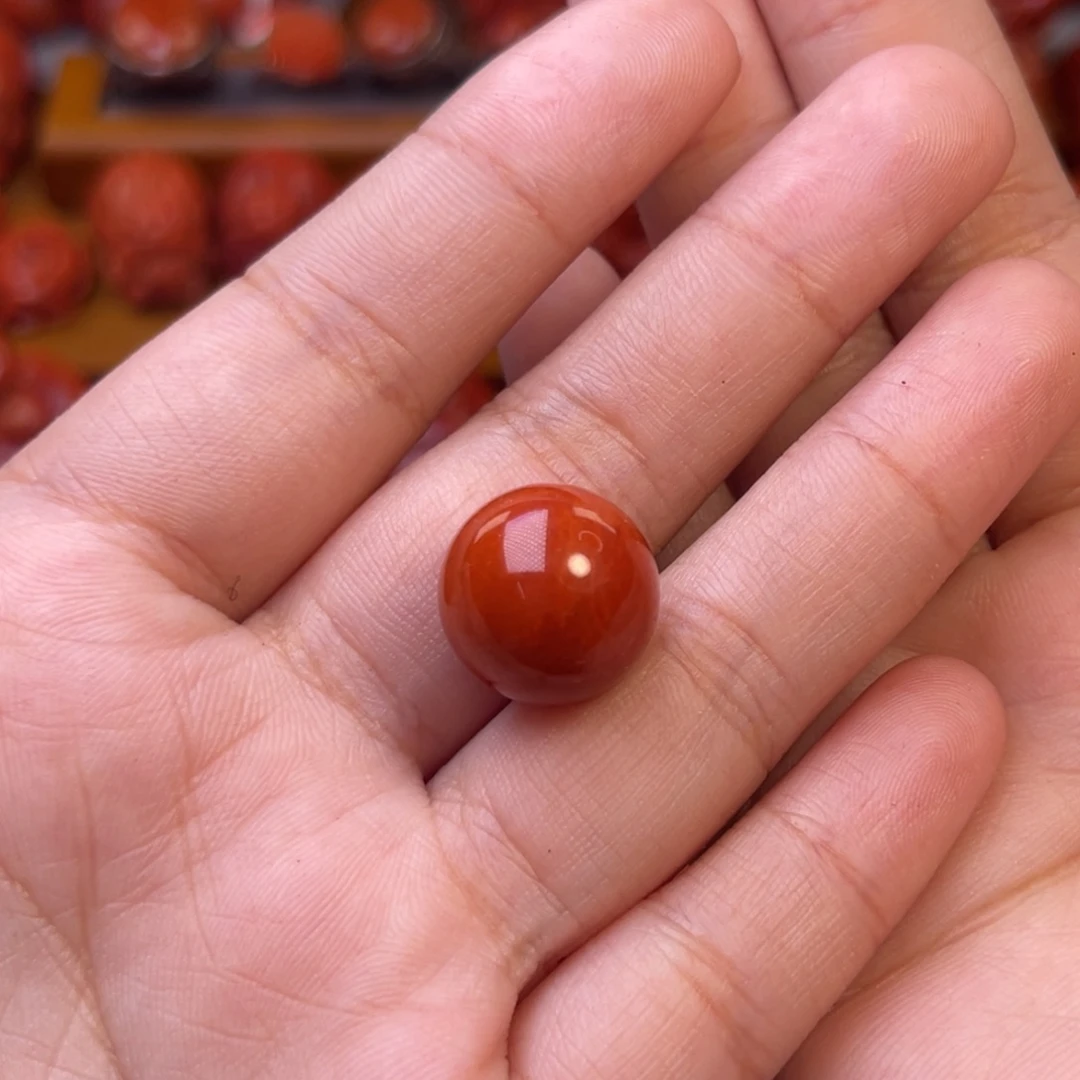 清***兰南红玛瑙未镶嵌川料瓦西15mm尺寸圆珠