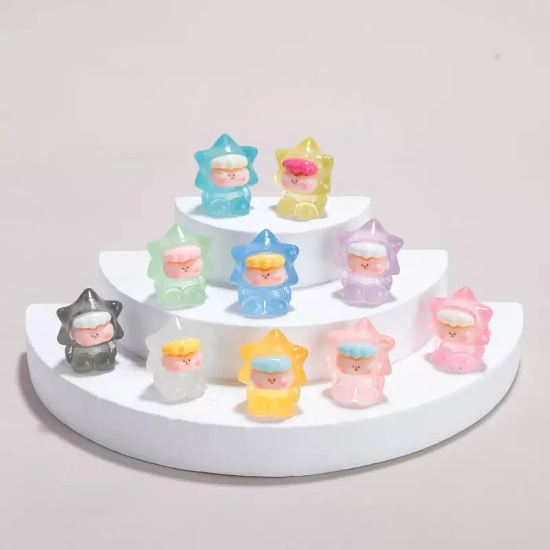 【九宫格】（一包两颗）夜光mini许愿星李四树脂摆件diy