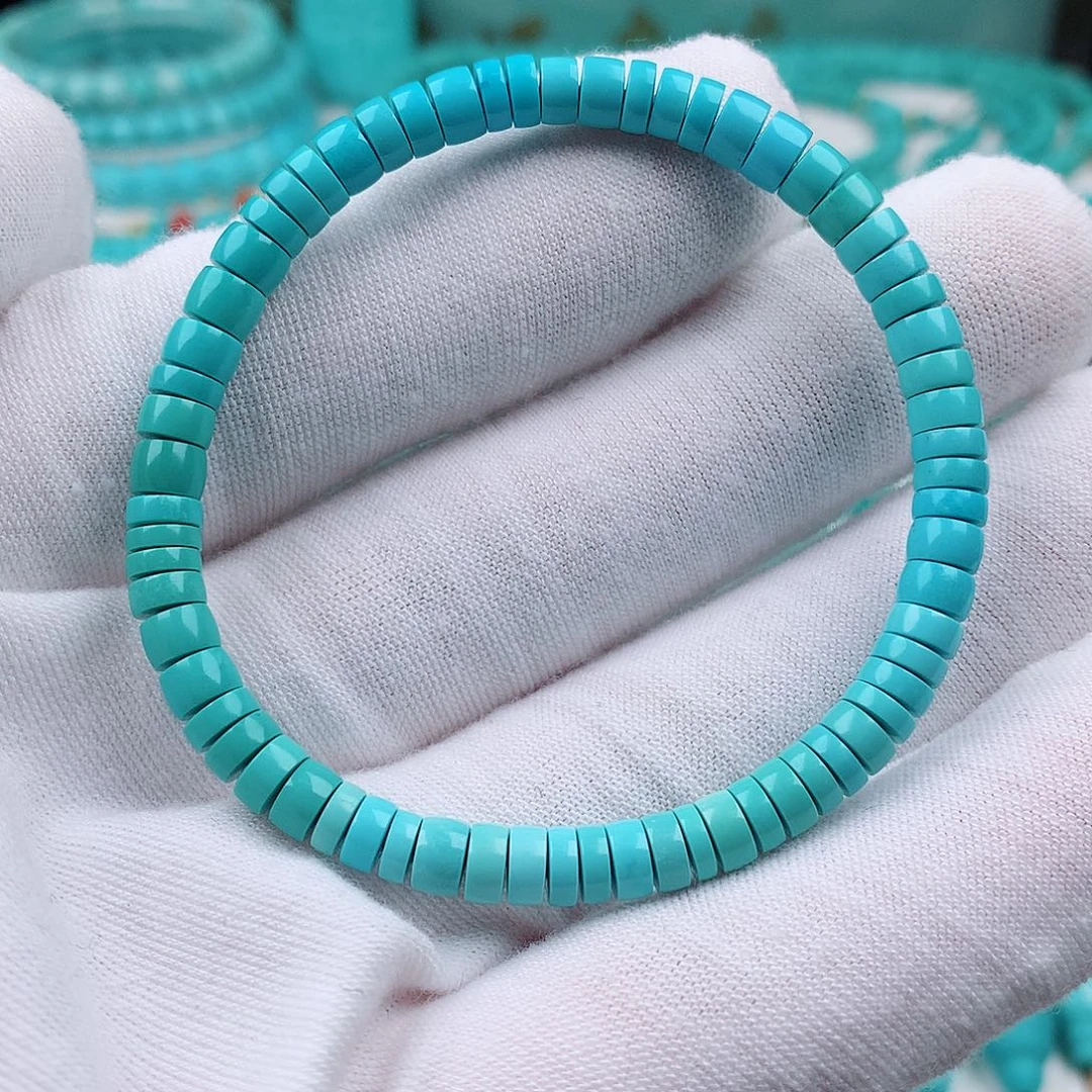 绿松石未镶嵌隔片手串5mm