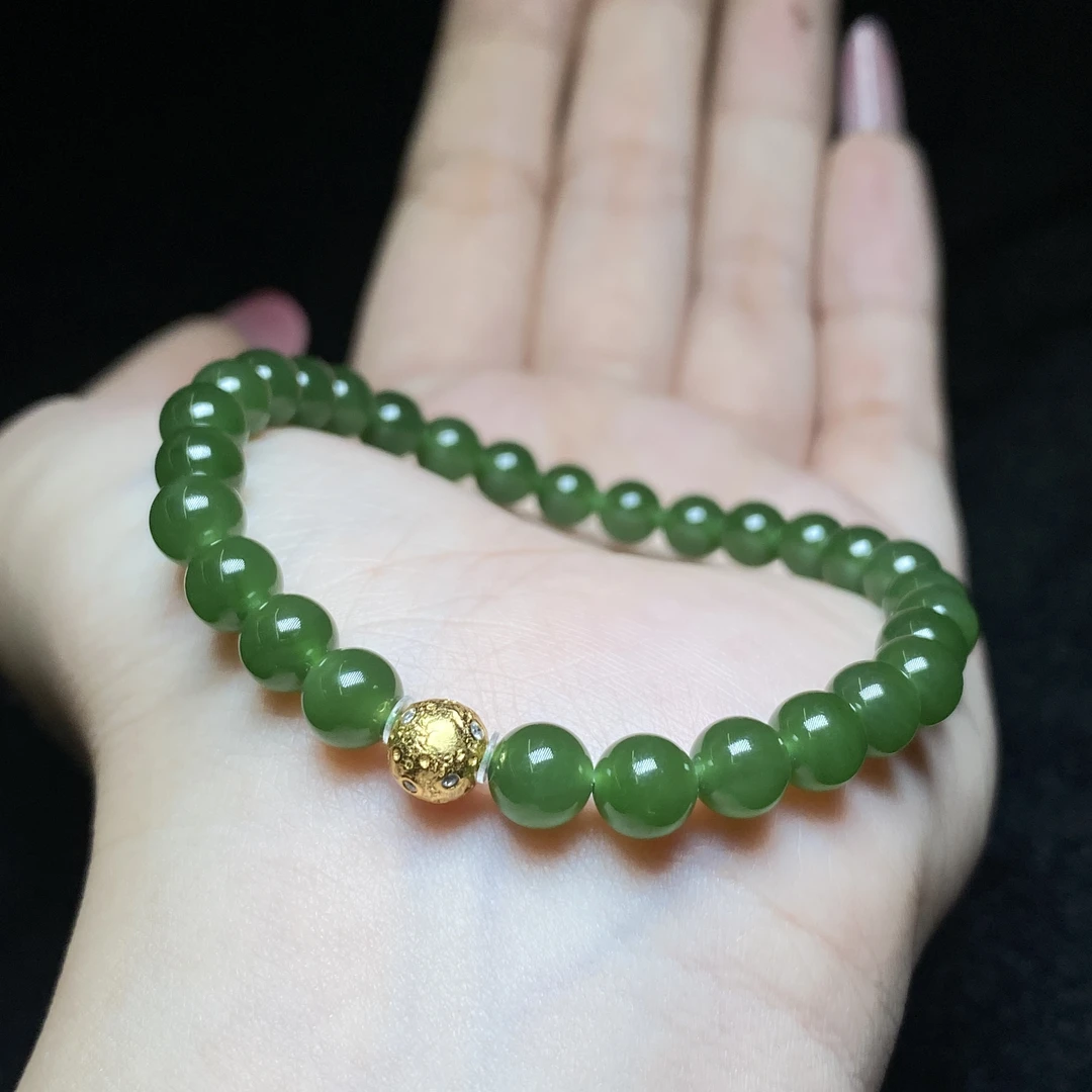 【小北严选】和田玉DIY单圈手串约5.5mm+【多样性发一件】-AH08X727