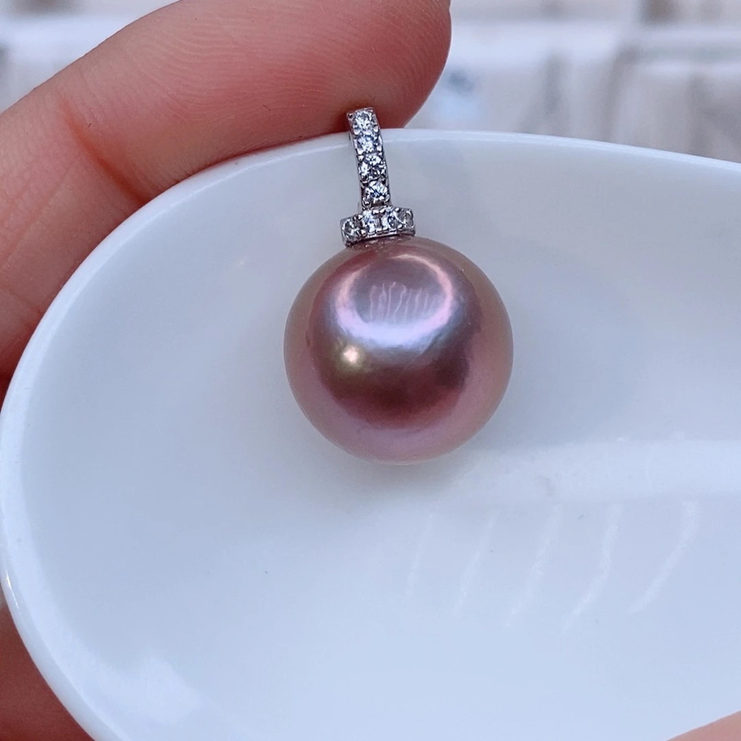 颈饰银S925镶嵌淡水珍珠