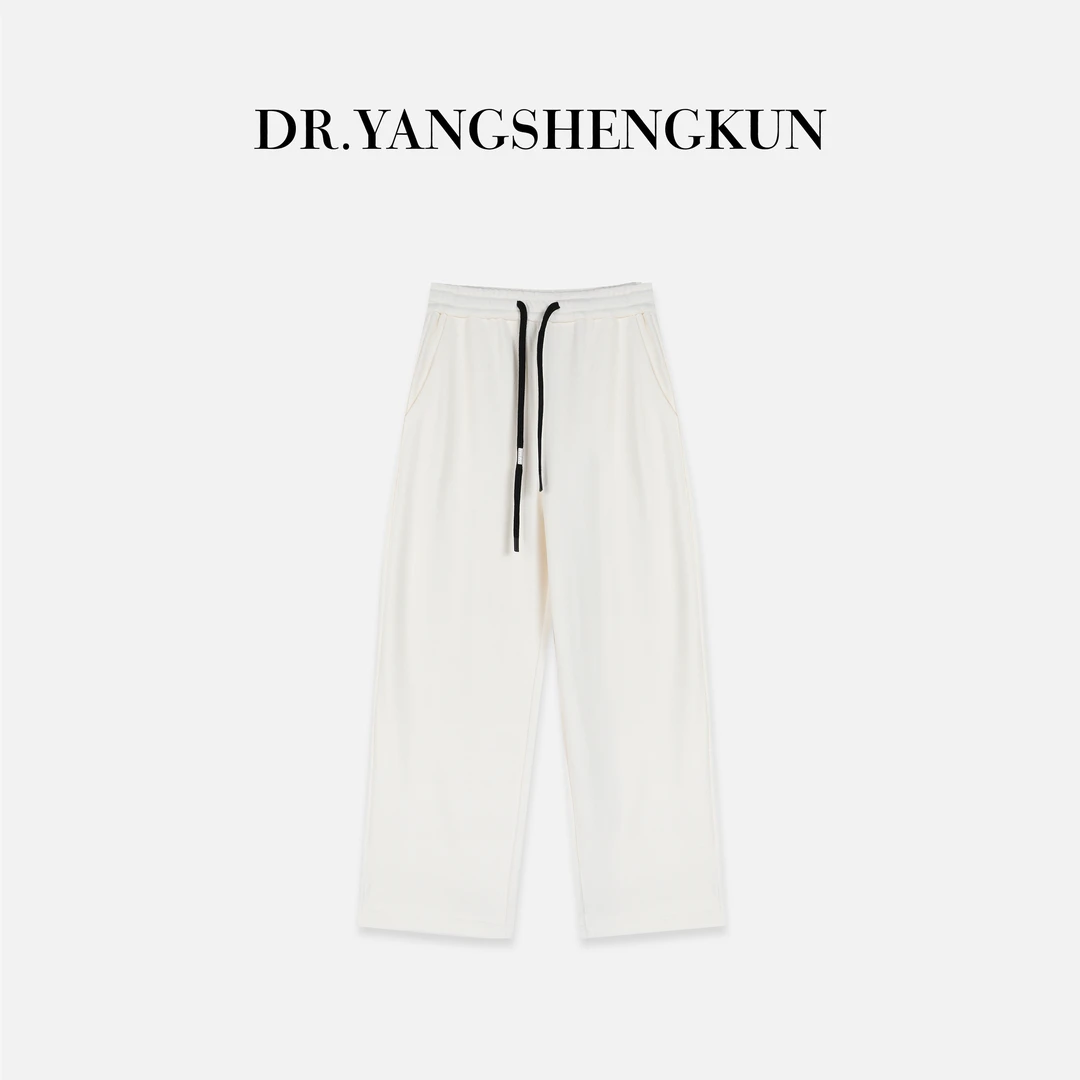 杨圣坤2025冬季新品醋酸羊毛混纺抽绳松紧腰加绒休闲裤ES2511261