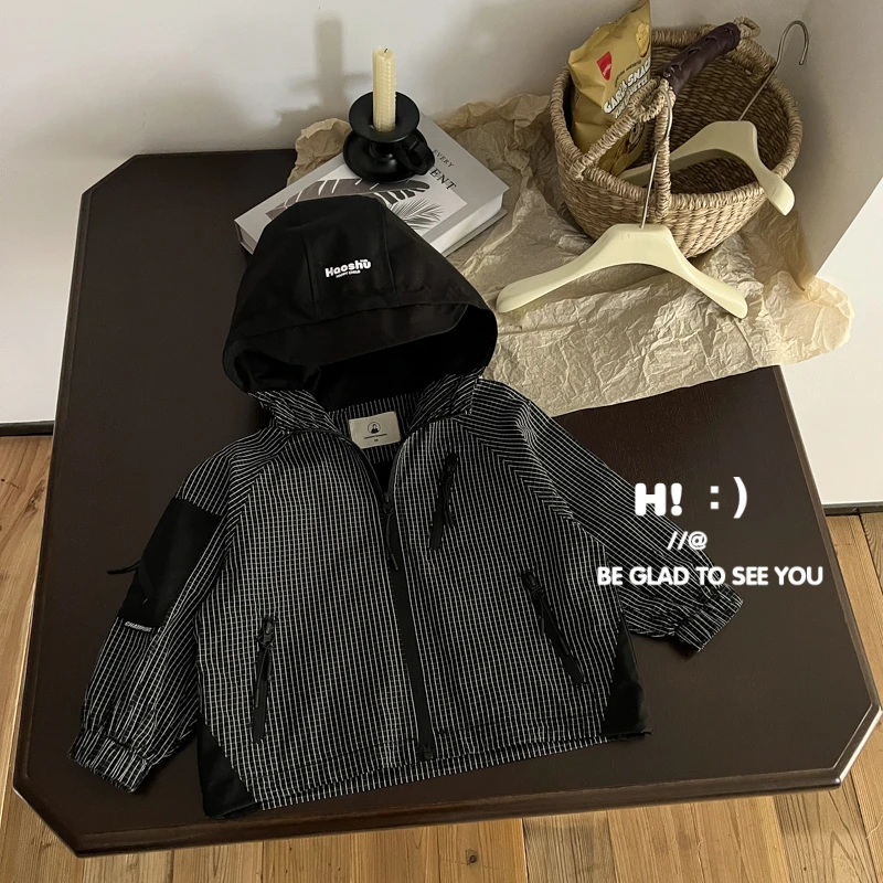 郝叔童品男童休闲外套2025春装新款儿童长袖韩版百搭外套HR5116