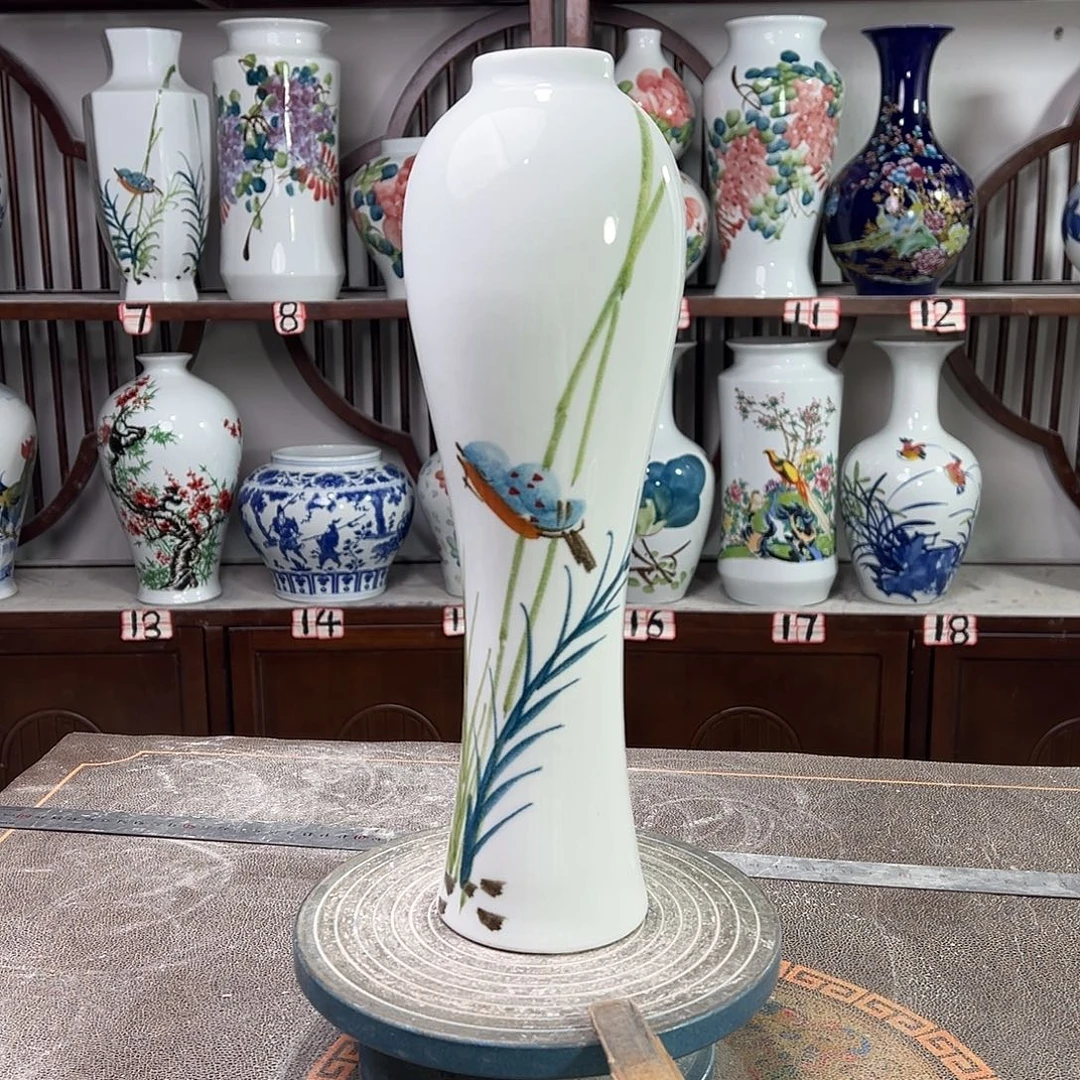 陶摆件景德镇陶瓷美竹