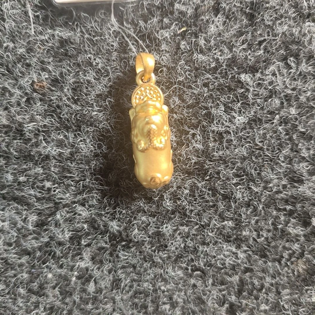 老庙黄金足金大气时尚百搭经典貔貅挂坠