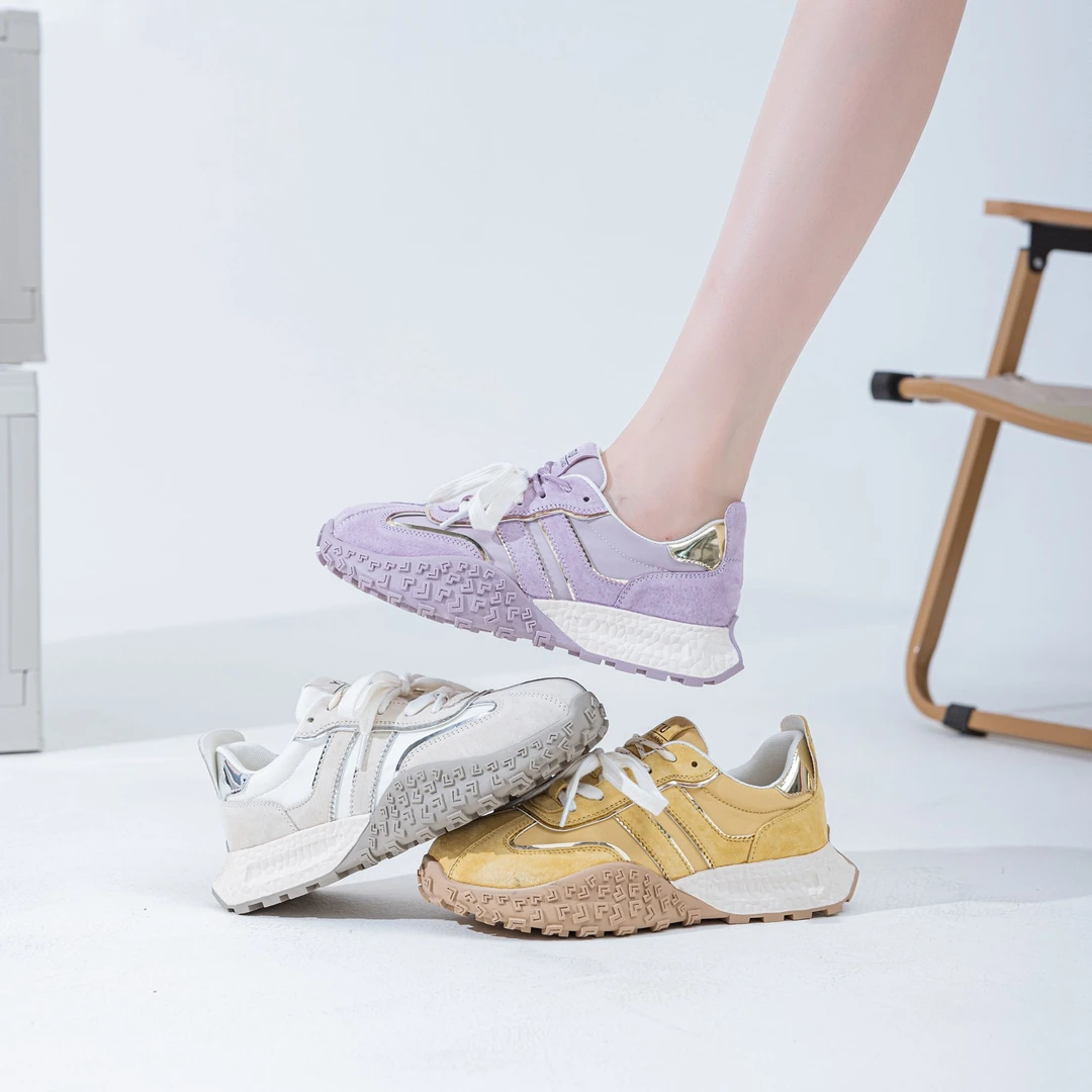 2516 德训鞋2025新款真皮运动百搭单鞋春季休闲平底女鞋白鞋