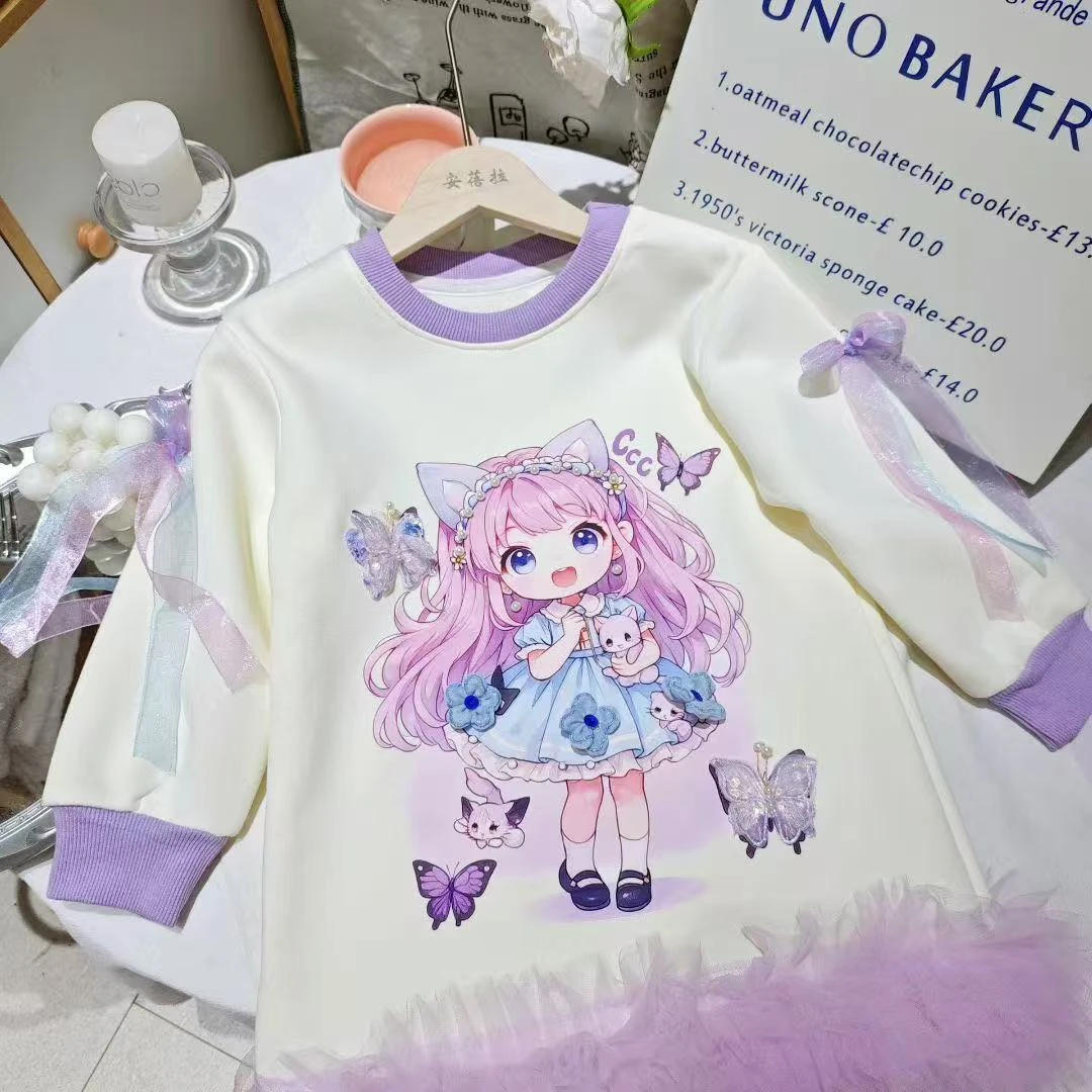 紫【小蝴蝶】-卫衣裙【加绒】新款2025韩系秋款新款长袖