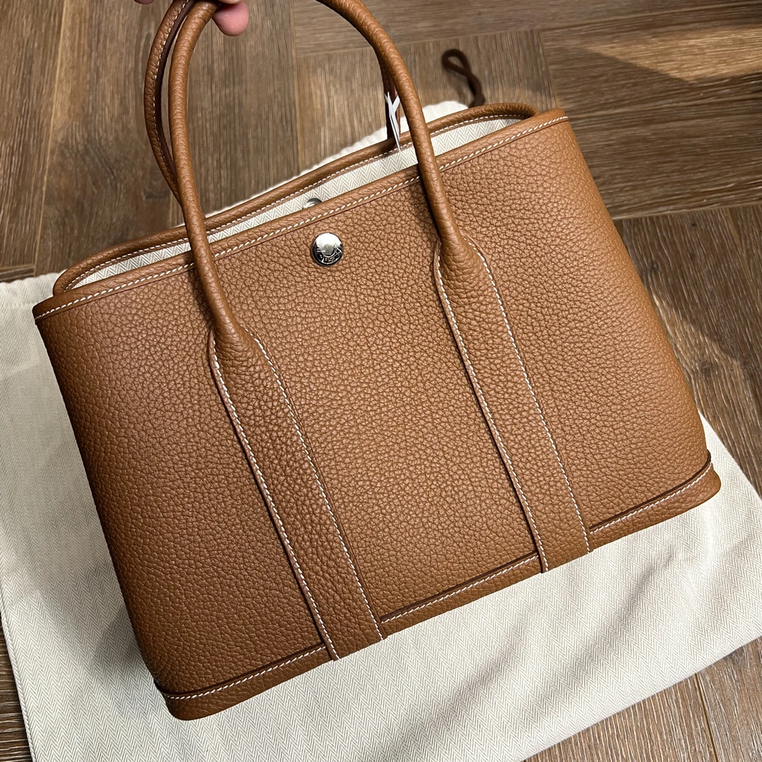 未使用 Hermes/爱马仕 澳海贝/花园30金棕