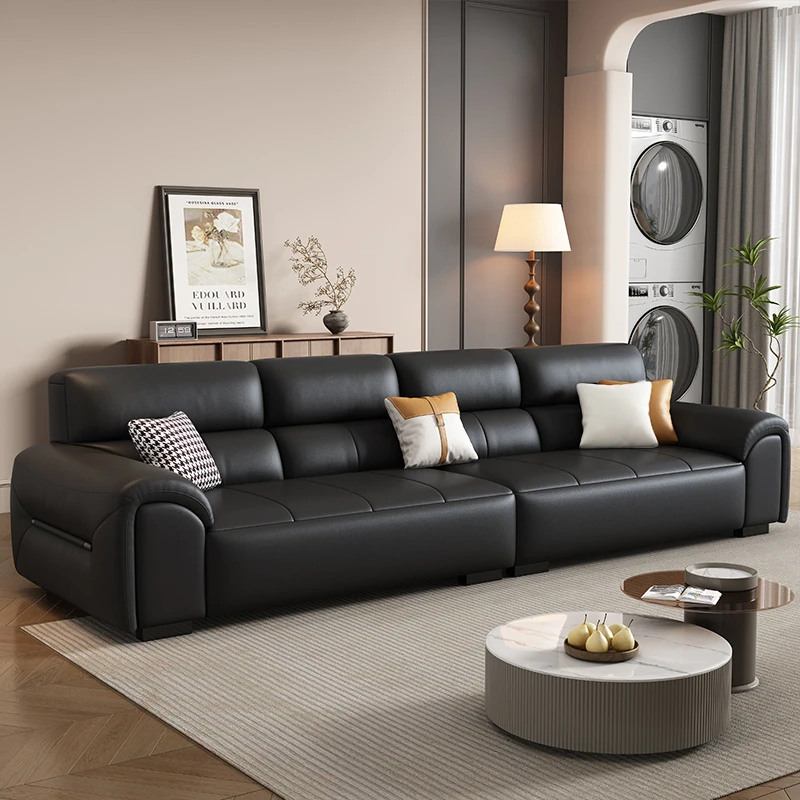 嘉池大黑牛真皮沙发客厅家用2025新款现代简约小户型三四人位
