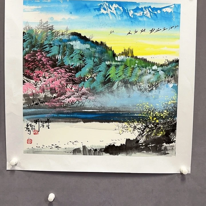 国画亲笔手绘放心去藏