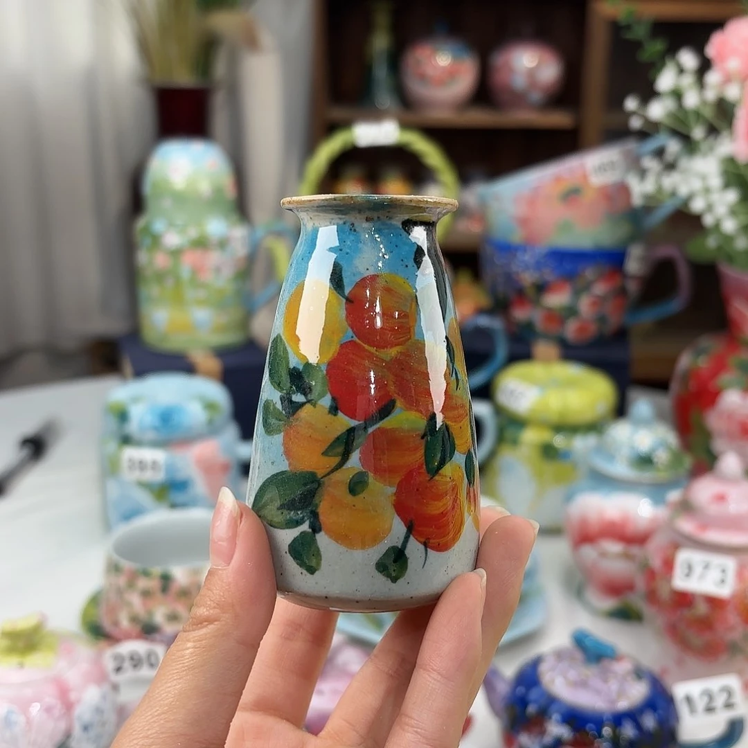 瓷片景德镇手绘高温釉下彩陶瓷茶具