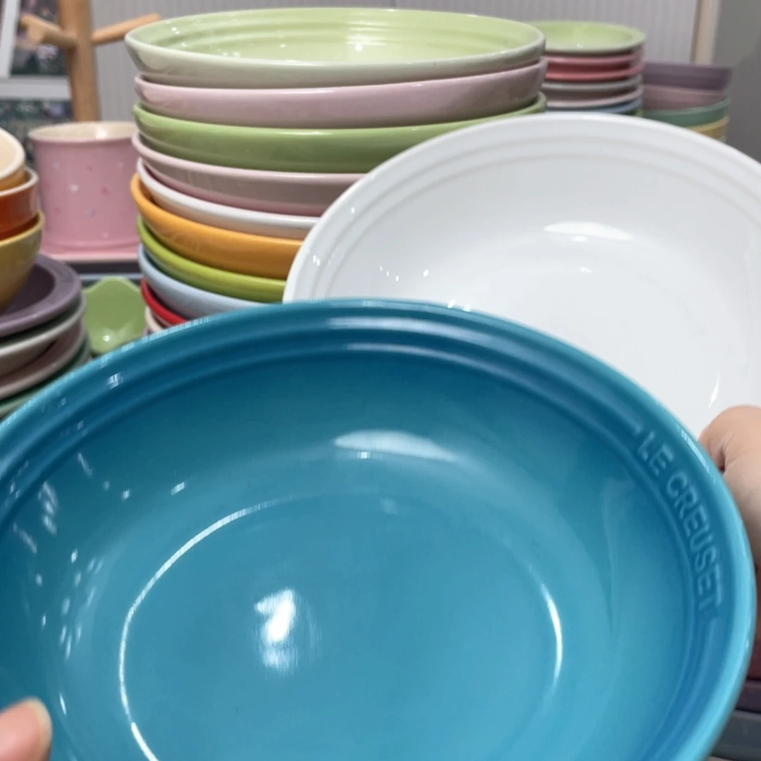 瓷片微瑕2个7英寸燕麦盘