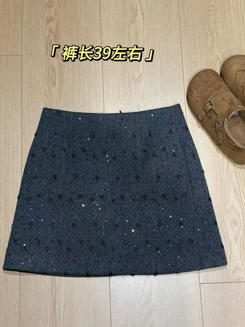 【志玲家】8307款亮片包臀裙高腰加厚款