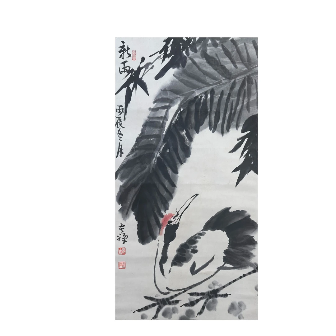 L-Z-Z强-1225 李老款 花鸟 48cm×94cm 轴-A