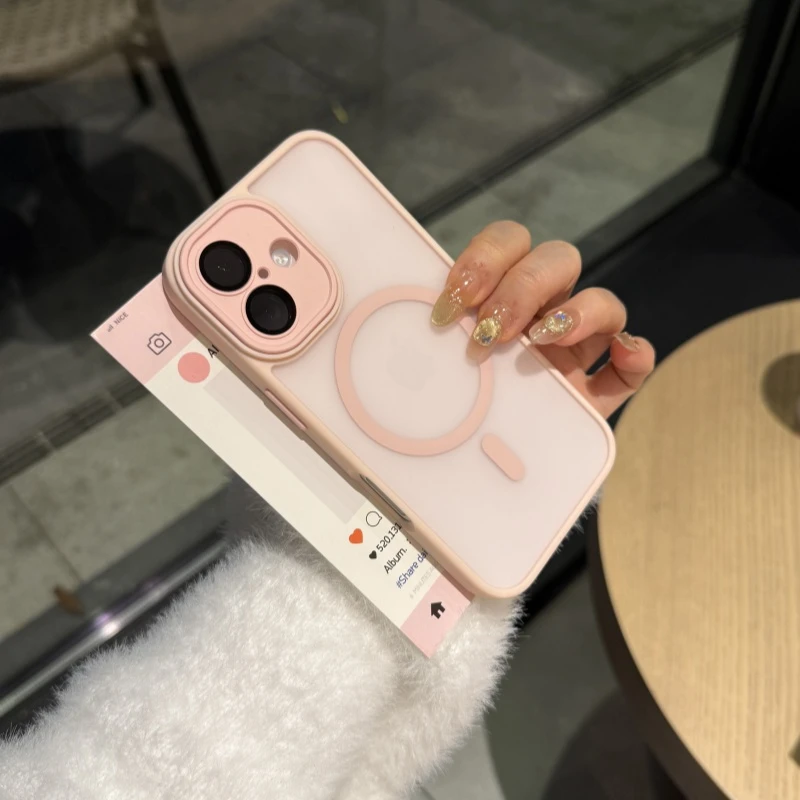 磨砂磁吸适用于苹果17手机壳iPhone16plus简约防摔15promax高级感