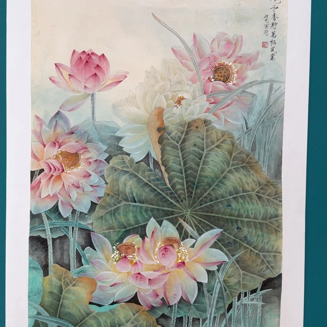 国画国画作品纯手绘山水花鸟