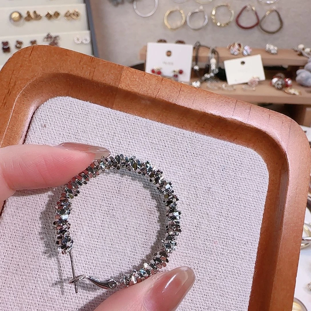 仿珍珠铜合金925银耳圈