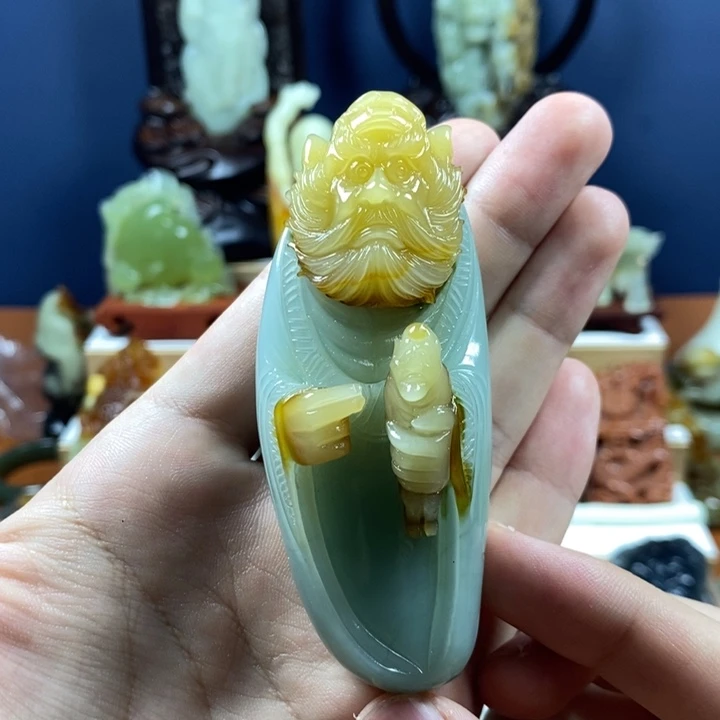 岫玉未镶嵌手把件