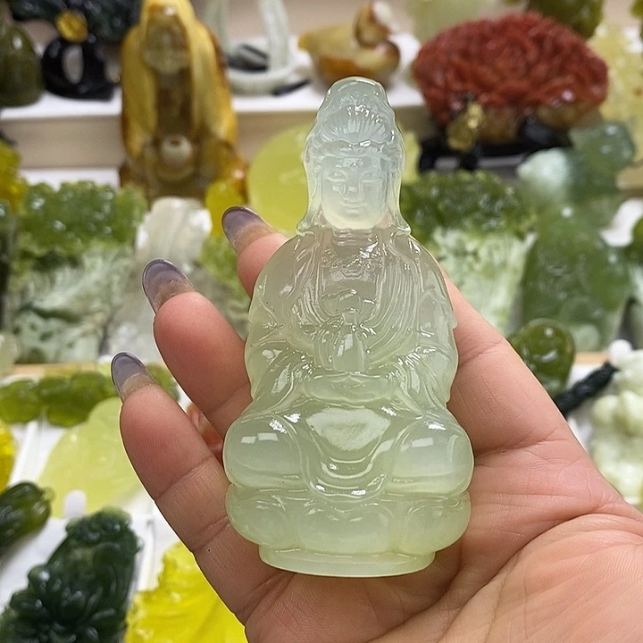 韩***华未镶嵌蛇纹石玉手把件