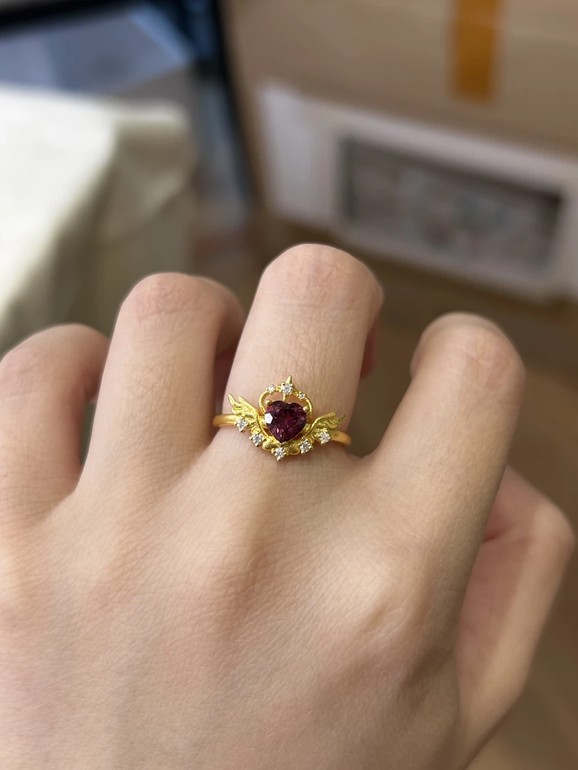 足金999 点钻魔法少女戒指