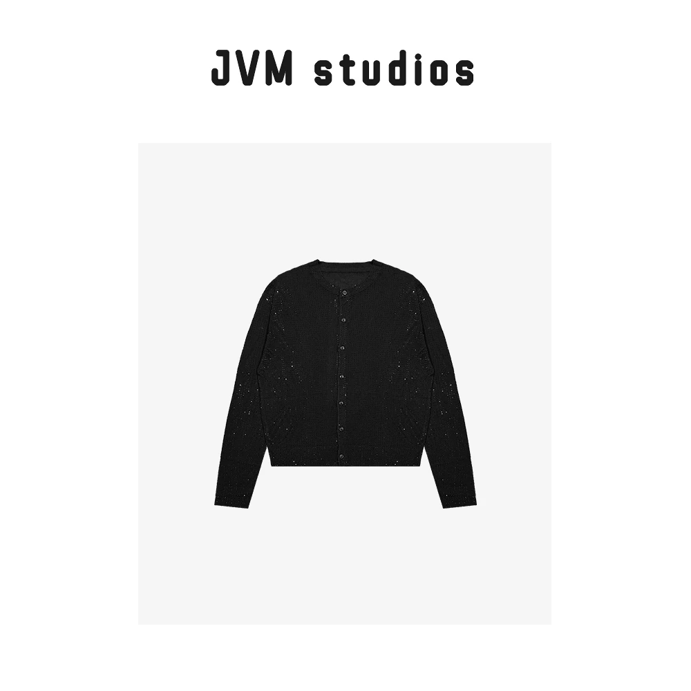 2025新款JVM定制17297时尚百搭方钻针织开衫4/7