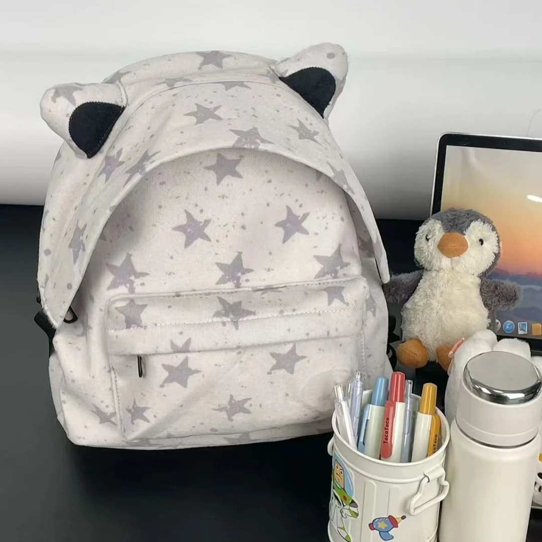可爱小背包女生猫耳造型包包旅行出游通勤便携设计感双肩包
